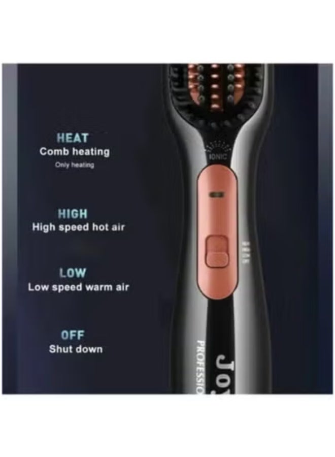 2-in-1 Hair Dryer & Volumizing Styling Brush with Ionic Technology – Hot Air Blow Dryer Brush for Straightening, Curling, Smoothing & Adding Volume – Anti-Frizz Styling Brush for All Hair Types – Lightweight, Ergonomic Design for Salon-Quality Results at Home or Travel - Image 4