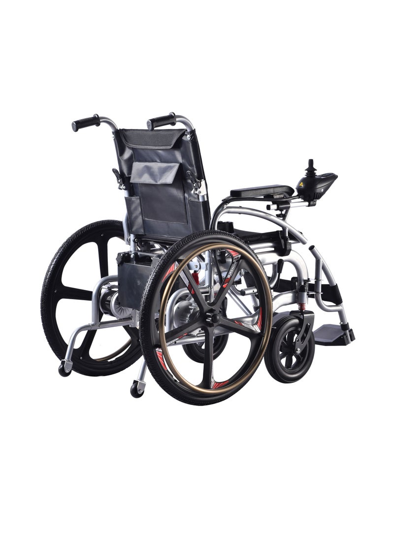 Cool Baby Portable Folding Electric Wheelchair 24inch Magnesium Alloy Rear Wheel Front Wheel With Shock Absorption Electric Wheelchair for Adults Electric Wheelchair for The Elderly - Image 3