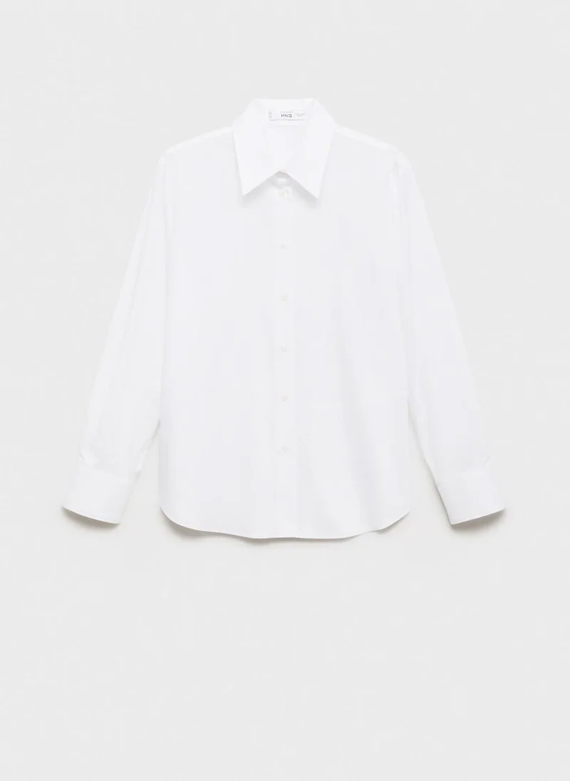 MANGO Regular cotton lyocell-blend shirt