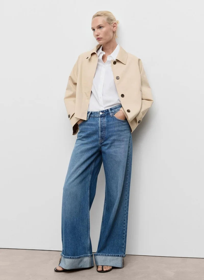 MANGO Regular cotton lyocell-blend shirt