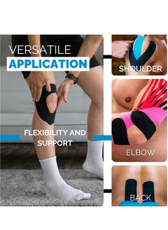 Oasisgalore Waterproof Kinesiology Tape, 2"x16.5ft, Latex-Free, Black, for Muscle Pain Relief & Joint Support.  - Image 4