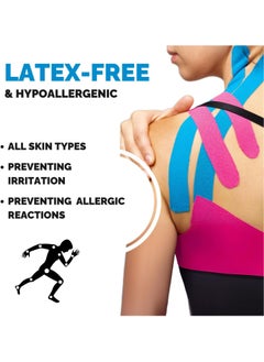Oasisgalore Waterproof Kinesiology Tape, 2"x16.5ft, Latex-Free, Black, for Muscle Pain Relief & Joint Support.  - Image 5