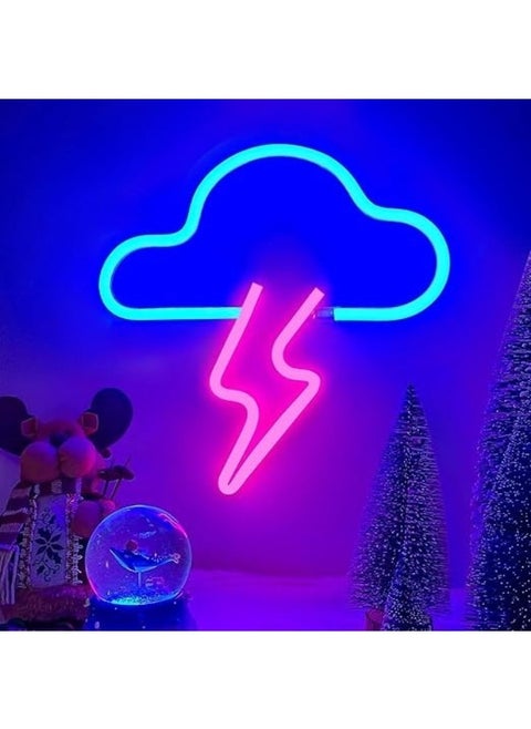 Neon lighting for bedroom wall decor, powered by battery or USB, multi-coloured