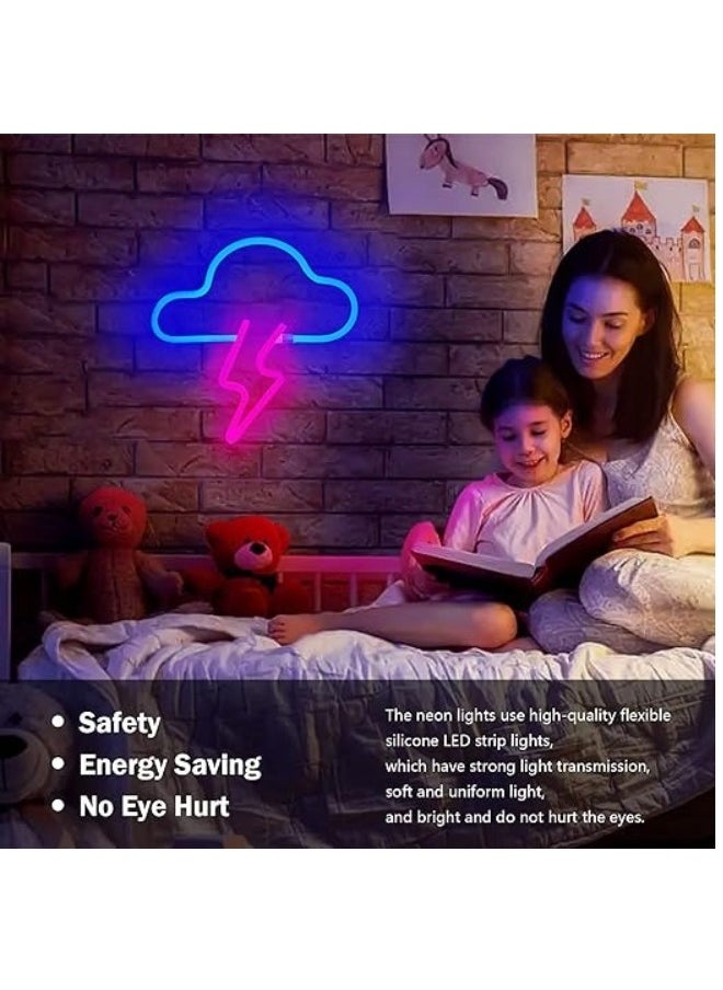 Generic - Neon lighting for bedroom wall decor, powered by battery or USB, multi-coloured - Image 1