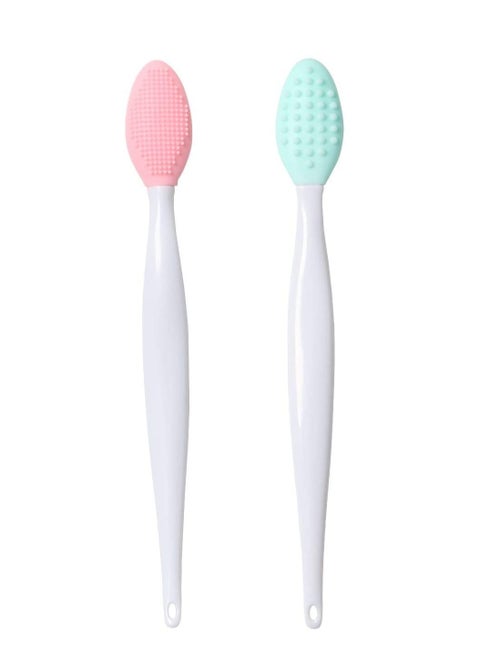2pcs Silicone Exfoliating Lip Brush Have Double-Sided