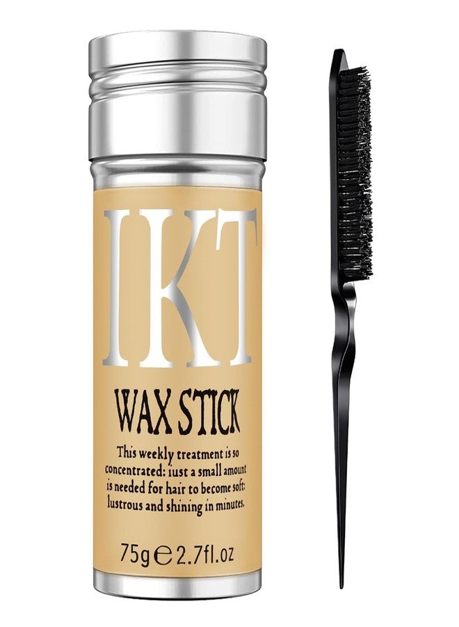IKT Hair Wax Stick for Women Frizzy & Baby Hair With Teasing Hair Brush 75g - Image 1