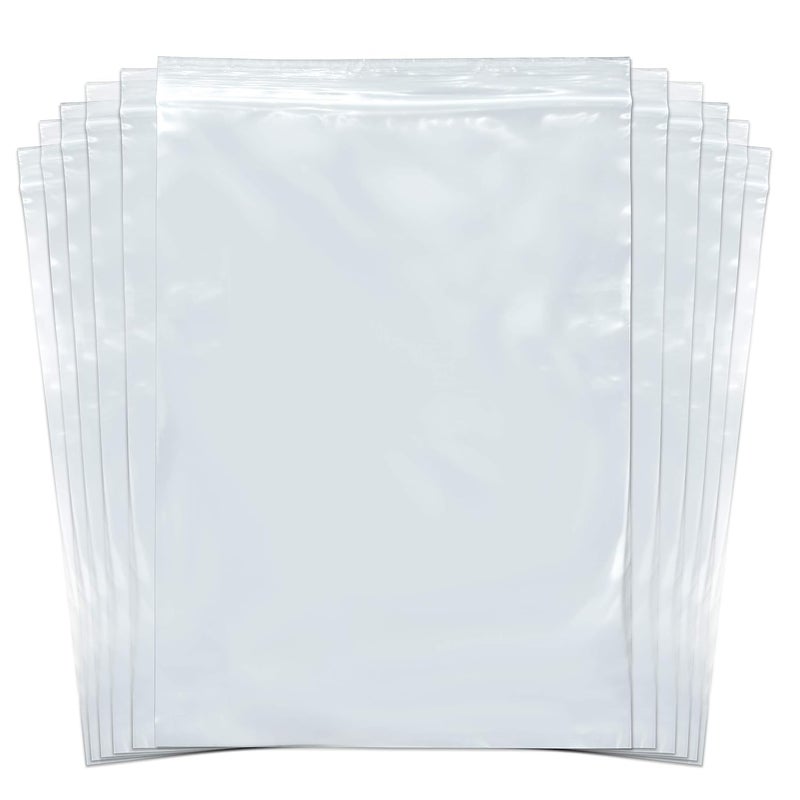 SNL Quality Zipper Locking Reclosable Clear Disposable Plastic Bags, Strong | 9" X 12" - 2 MIL - 100 Bags - Image 1