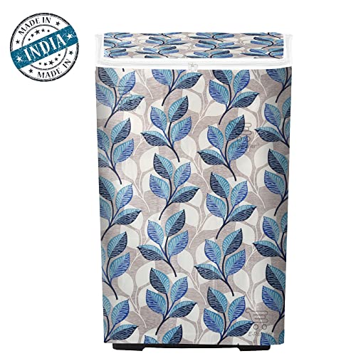 E-Retailer®Polyester Top Load Washing Machine Cover With Zip Enclosure Suitable For 5kg to 8kg (Color-Leaf Blue, Size-23x23x35 Inches) - Image 5