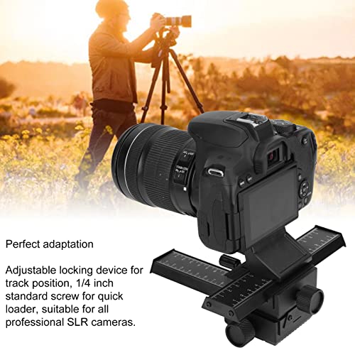 Vbestlife 4Way Macro Focusing Rail Slider, 1/4inch Thread for Macro Photography and Close Up Shooting, Both Double Tracks are 3.9in, Compatible with DSLR Mirrorless Camera - Image 3