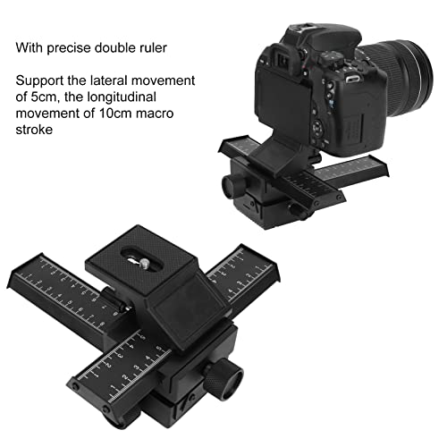 Vbestlife 4Way Macro Focusing Rail Slider, 1/4inch Thread for Macro Photography and Close Up Shooting, Both Double Tracks are 3.9in, Compatible with DSLR Mirrorless Camera - Image 2
