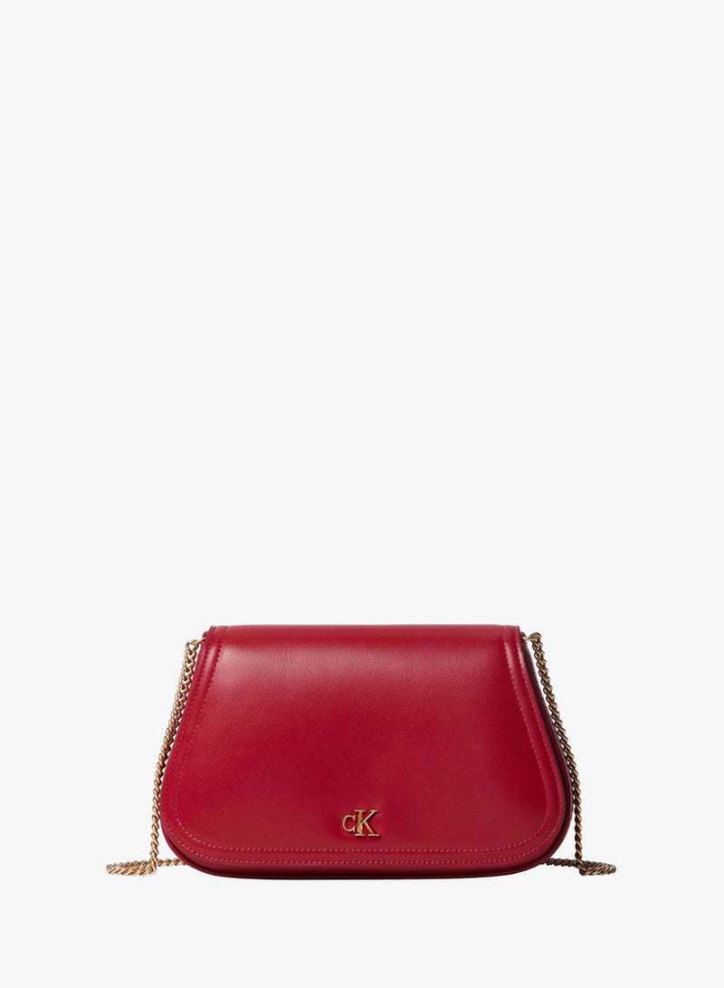 CALVIN KLEIN Monogram Plaque Chain Strap Curved Wallet - Image 1