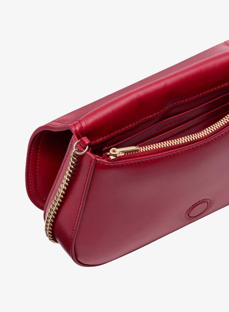 CALVIN KLEIN Monogram Plaque Chain Strap Curved Wallet - Image 4