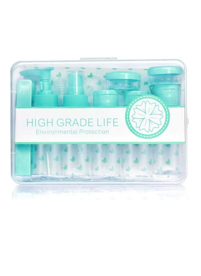 NANAO 11 Piece Travel Bottles Set with Exfoliating Brush Empty Plastic Leak Proof Containers Toiletries Containers for Shampoos  Lotions Creams  - Image 1