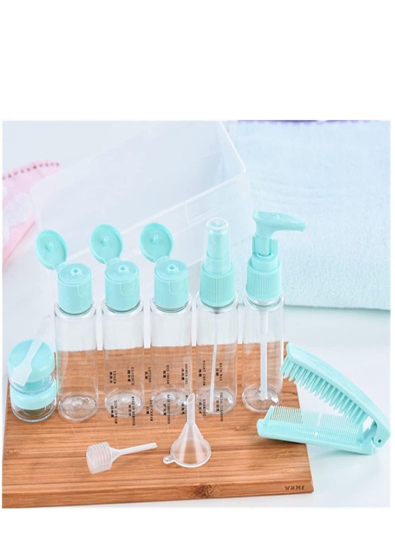 NANAO 11 Piece Travel Bottles Set with Exfoliating Brush Empty Plastic Leak Proof Containers Toiletries Containers for Shampoos  Lotions Creams  - Image 4