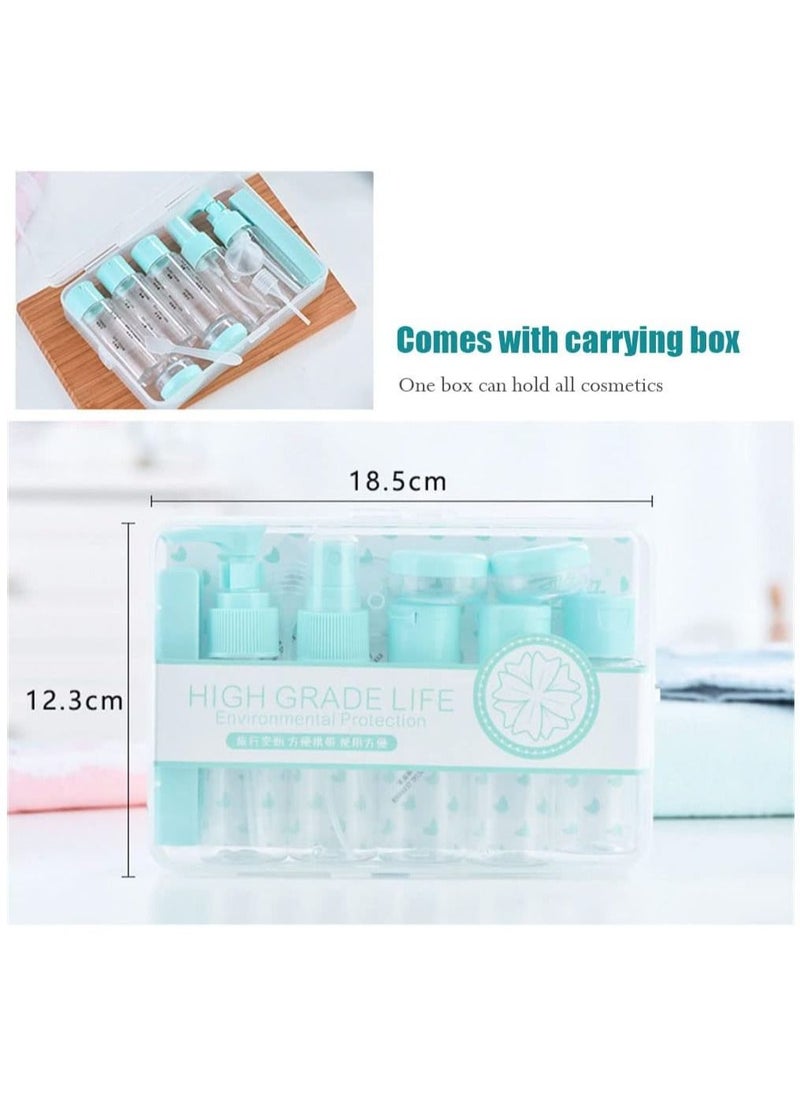 NANAO - 11 Piece Travel Bottles Set with Exfoliating Brush Empty Plastic Leak Proof Containers Toiletries Containers for Shampoos  Lotions Creams - Image 1