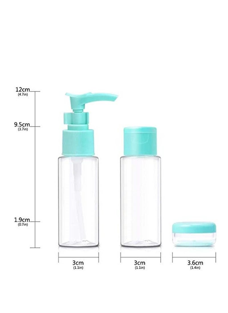 NANAO - 11 Piece Travel Bottles Set with Exfoliating Brush Empty Plastic Leak Proof Containers Toiletries Containers for Shampoos  Lotions Creams - Image 1