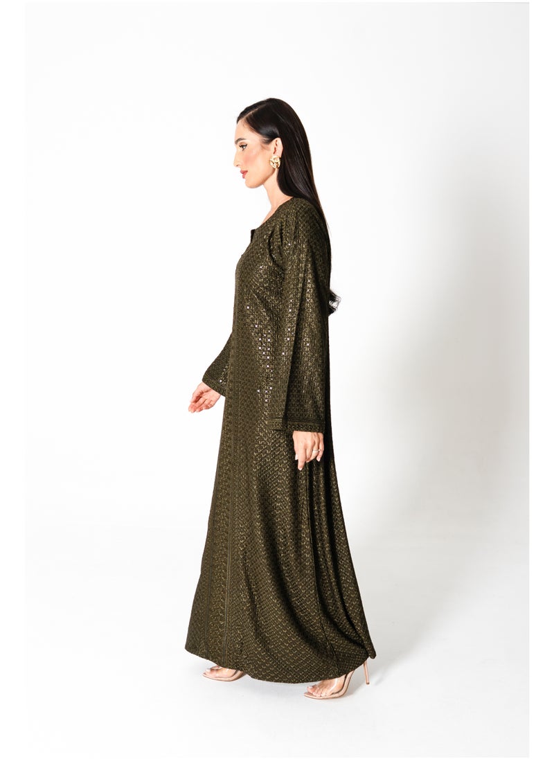 IKKXA Embroidery Sparkling Jalabiya  - Image 5