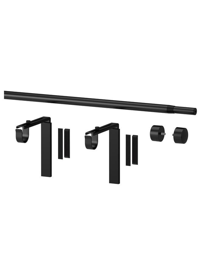 Zaboon Curtain rod combination, black, 120-210 cm - Image 3