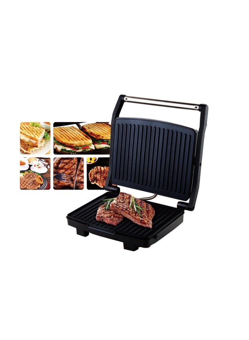 سونفير Sonifer 220V 1800W Adjustable Electric Grill Indoor Temperature Control Double Sided Smokeless BBQ Pan Mini Grill Black*Silver 1800 W sf-6119 silver - Image 1
