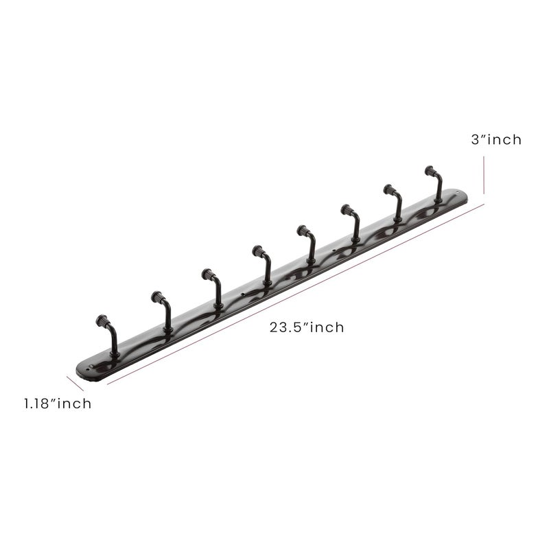 iSTAR Alloy Steel 8 Pin Bathroom Cloth Hooks Hanger Door Bathroom Robe Hooks Rail for Hanging Keys,Clothes,Towel Steel Hook Khooti (Brown, Pack of 2) - Image 4