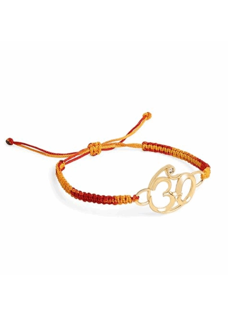 MINUTIAE Rakhi Gift for Brother with Gold Plated OM Pandent Religious and Designer Rakhi Bracelet for Raksha Bandhan Rakshabandhan - Image 1