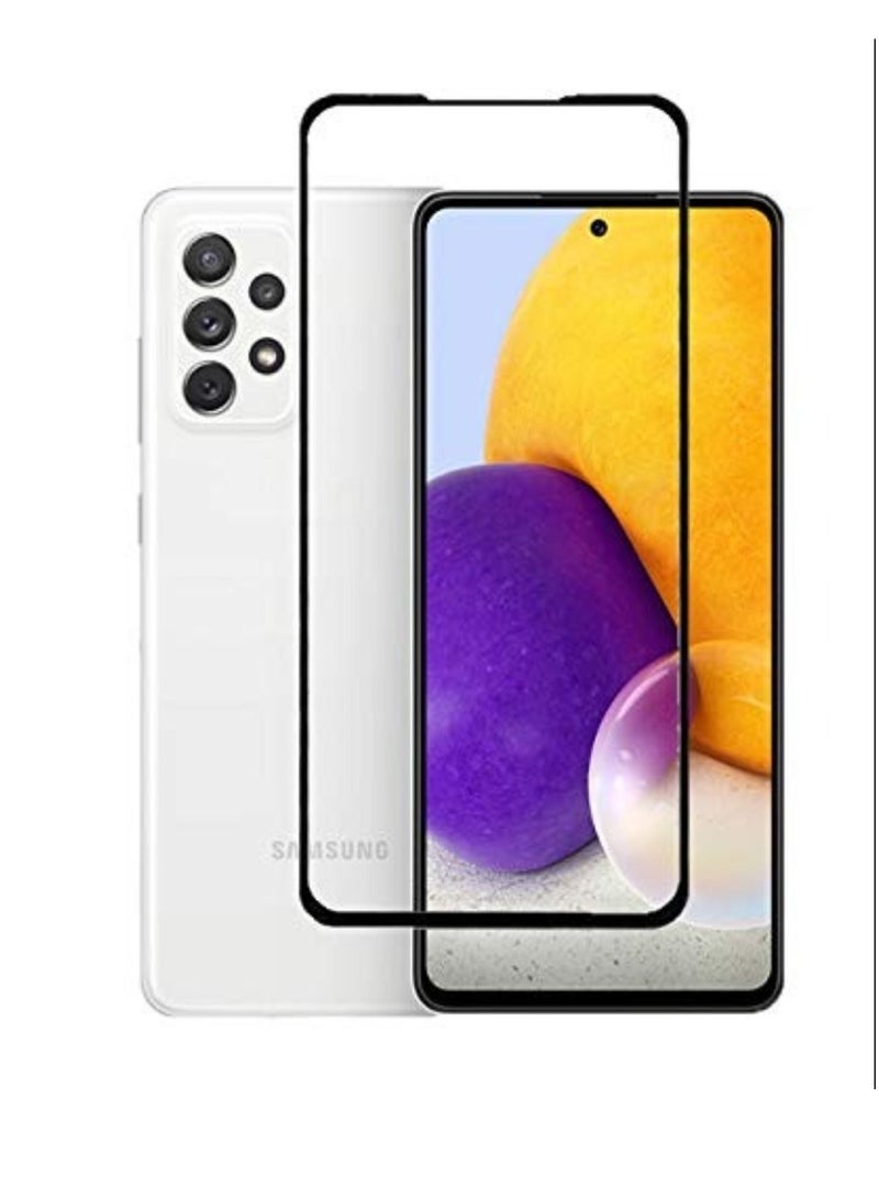 Samsung Galaxy A72 5G Screen Protector, Anti-Scratch Edge to Edge Black Rim Coverage - Image 1