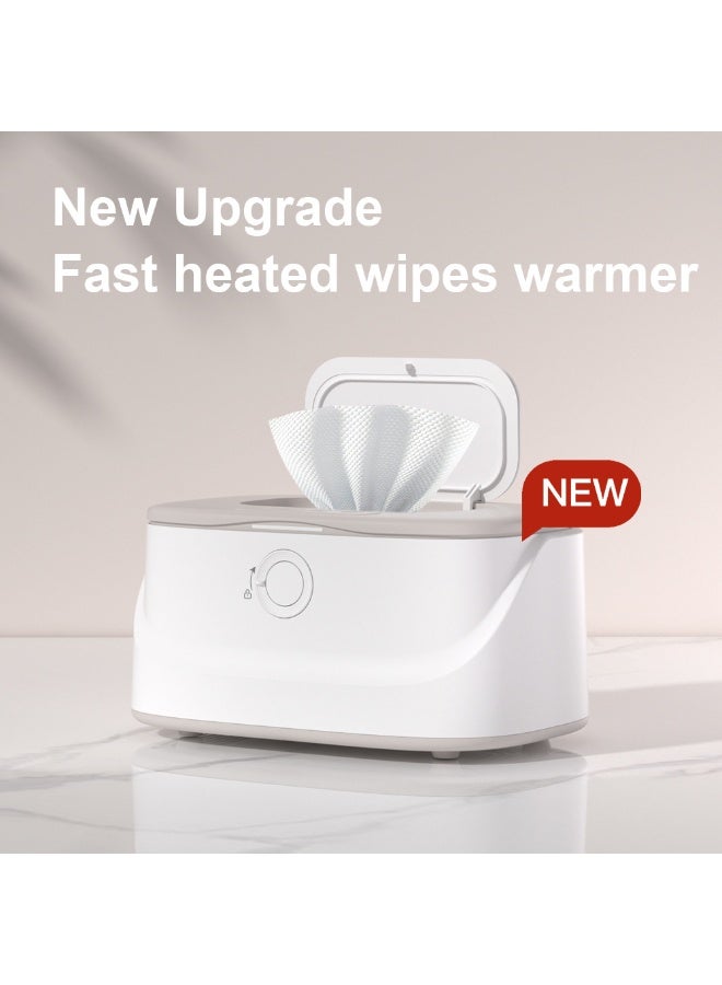 Bukela Baby Wipe Warmer, Wipe Warmer and Baby Wet Wipes Dispenser, 3 Temperature Control Large Capacity Wipes Warmer for Babies with Night Light (Pure White) - Image 1