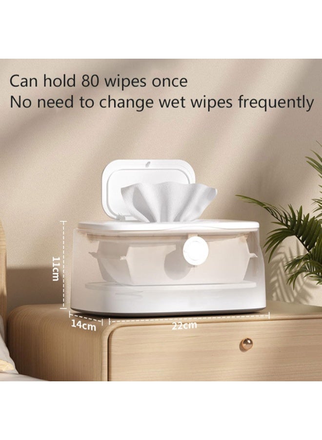 Bukela Baby Wipe Warmer, Wipe Warmer and Baby Wet Wipes Dispenser, 3 Temperature Control Large Capacity Wipes Warmer for Babies with Night Light (Pure White) - Image 3