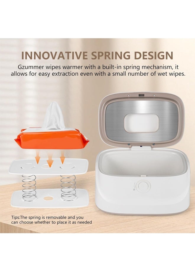 Bukela Baby Wipe Warmer, Wipe Warmer and Baby Wet Wipes Dispenser, 3 Temperature Control Large Capacity Wipes Warmer for Babies with Night Light (Pure White) - Image 4