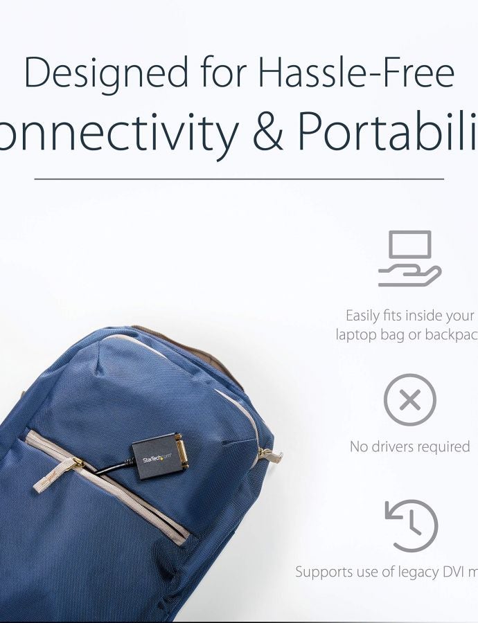 StarTech.com DisplayPort to DVI Adapter - DisplayPort to DVI-D Adapter Video Converter 1080p - DP 1.2 to DVI Monitor/Display Cable Adapter Dongle - DP to DVI Adapter - Latching DP Connector (DP2DVI2) - Image 4