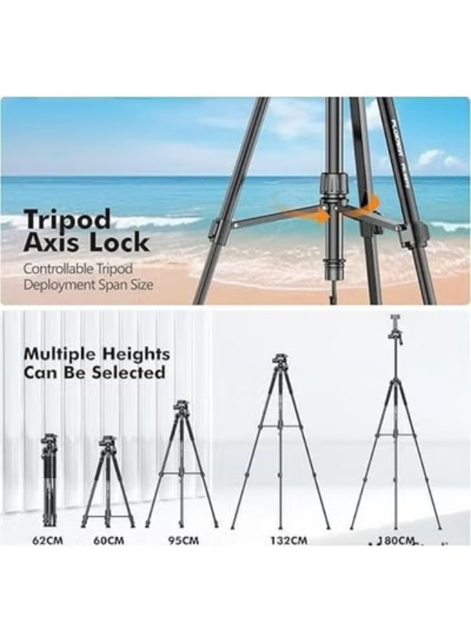 Multifunctional 360° Rotating Tripod – Adjustable Height for Cameras & Smartphones - Image 2