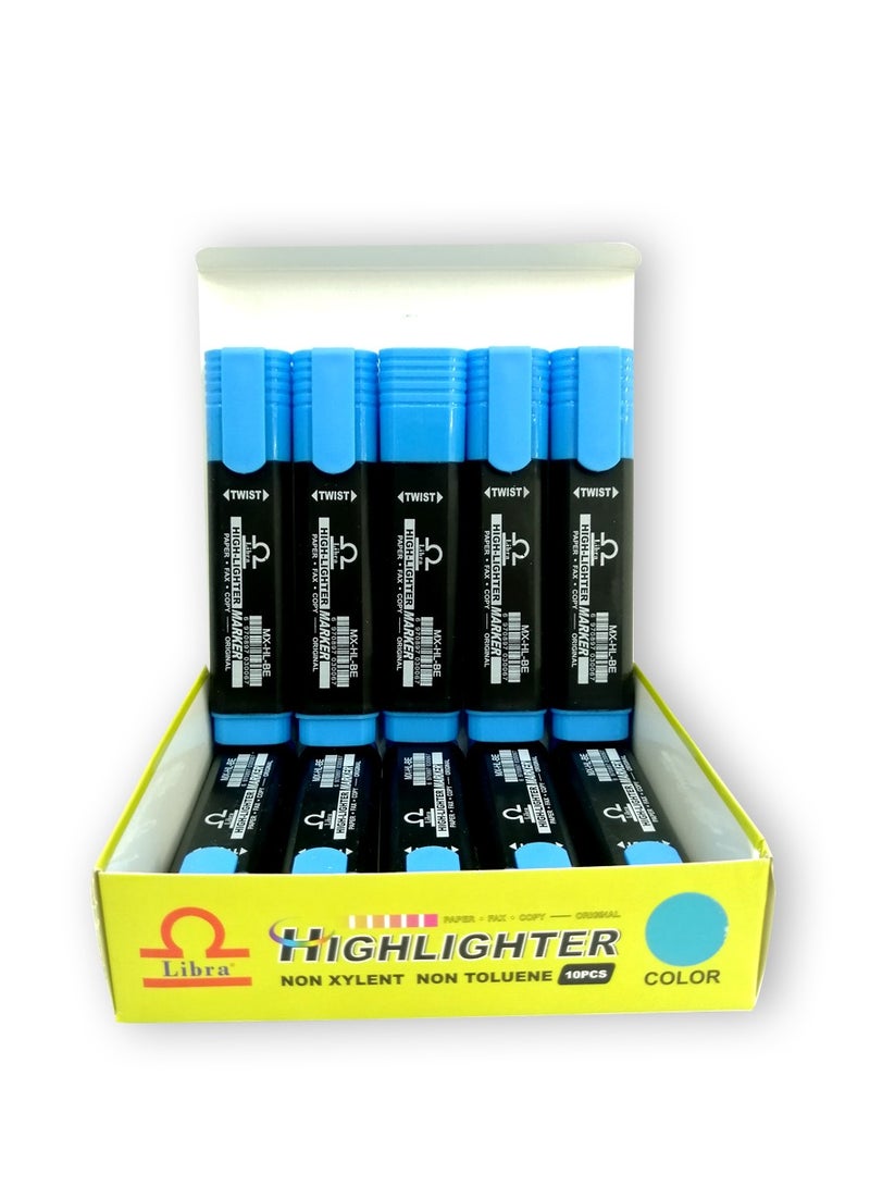 Libra highlighter  BLUE (10 Pcs Per box) - Image 1