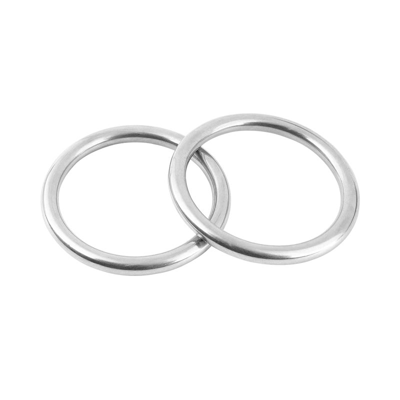 Abimars Seamless Metal O Ring 4", 2 Pack 304 Stainless Steel Rings, Solid, Heavy Duty - Image 4