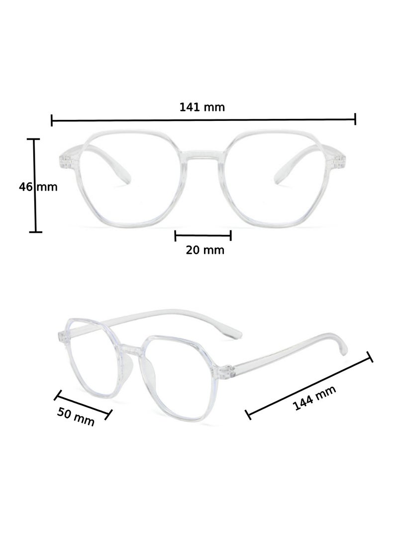 Urban Utility Blue Light Blocking Optical Eyeglasses - Stylish Oversized Frames, Clear Lens, Polarized. Top-rated Bluelight Protection for Reading, Work, & Screen Time. Vintage-Inspired, Lightweight Design. - Image 5