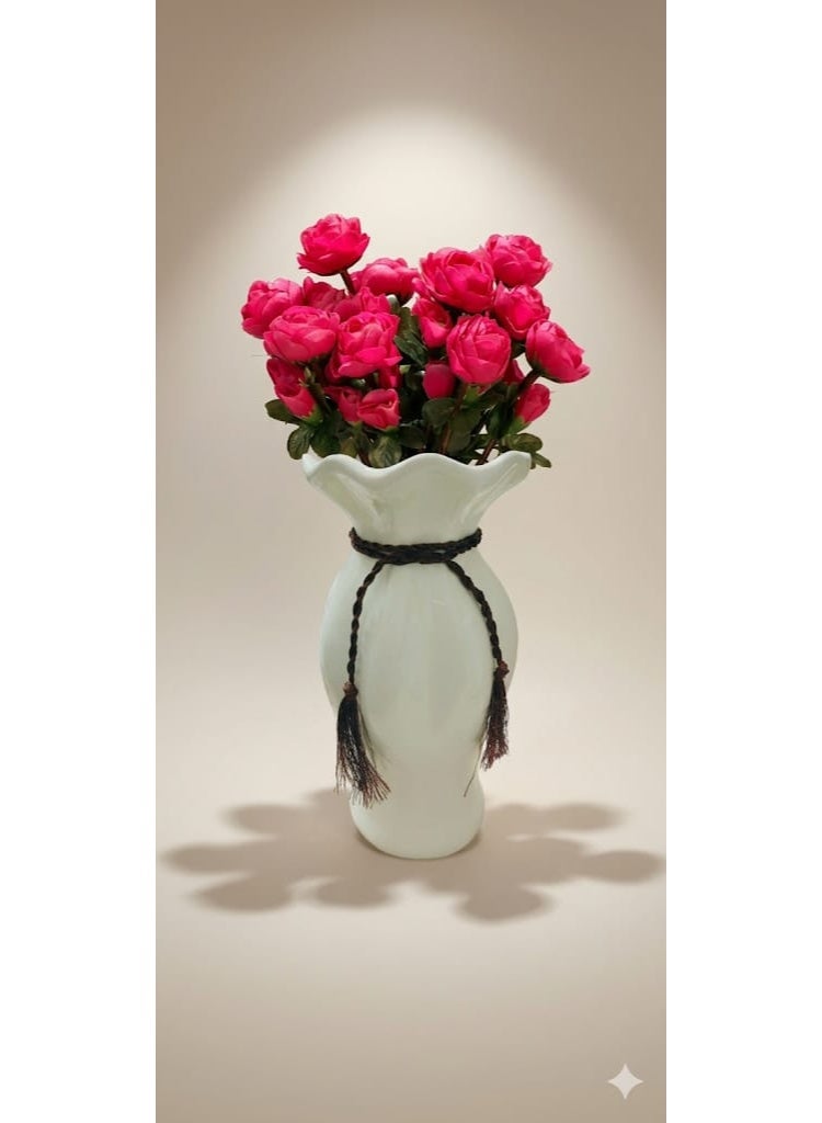 Vase with Decorative Flowers – Natural Beauty with Elegance, Featuring Flower Branches - Image 3