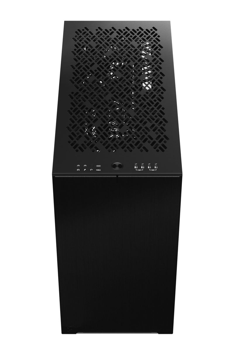 Fractal Design Define 7 Black Solid Mid Tower ATX Case, Modular Interior, Sound-Dampened Panels, 3x Pre-Installed 140mm Fans, USB-C 3.2 Gen 2, 14x HDD + 4x SSD Storage Support, Steel Side Panel, Brushed Aluminum Front, Removable Dust Filters, 7+2 Expansion Slots, Fan Hub Included, Black | FD-C-DEF7A-01 - Image 5
