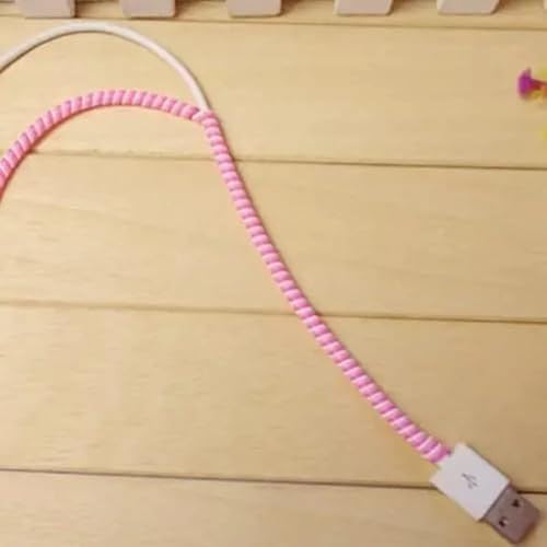 On Blow Spiral Cable Protector, 1 Metre, Multi-Colour Phone Charger Cord Organiser - Image 3