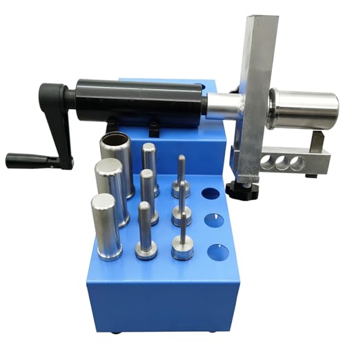 INTBUYING Manual hydraulic Stripping Machine Rubber Hose Peeling Skiving Machine 1/4'' to 2'' with 10 Sets of Dies for Peeling Rubber - Image 1