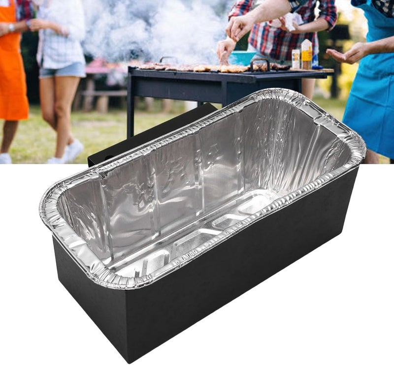 Tyenaza Grease Catcher Drip Tray Set, Stainless Steel BBQ Griddle Grease Cup with 10 Foil Drip Pan for Replacement - Image 4