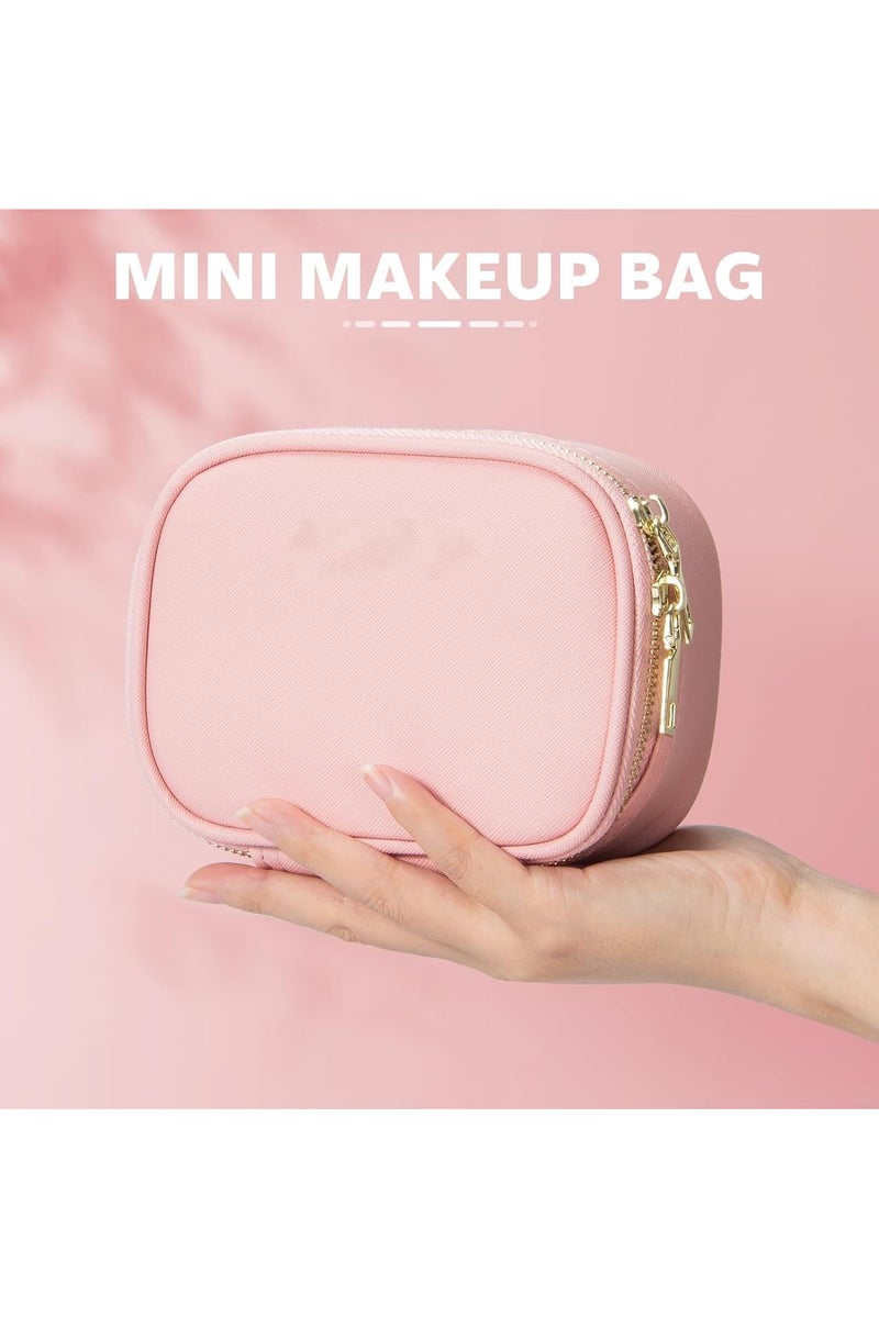 عام "حقيبة مكياج صغيرة مزودة بمرآة وإضاءة - شنطة سفر صغيرة لمستحضرات التجميل مع 3 مستويات إضاءة، صندوق تخزين متنقل لمستلزمات العناية الشخصية للسيدات، من الجلد الصناعي الفاخر." - Image 5