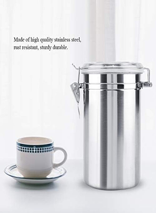 GOTOTOP Stainless Steel Kitchen Canister 1900ml Airtight Clamp Lid, Clear Top Ideal for Kitchen Storage, Food Storage, Pantry Storage - Image 5