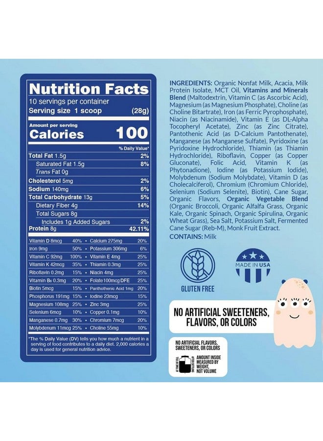 NAKED nutrition Vanilla Kids Daily Essentials, Kids Protein Shake Made With Organic Milk, 6 Organic Vegetables, 25 Vitamins and Minerals, No Artificial Sweeteners, Flavors, Colors or Preservatives - Image 3