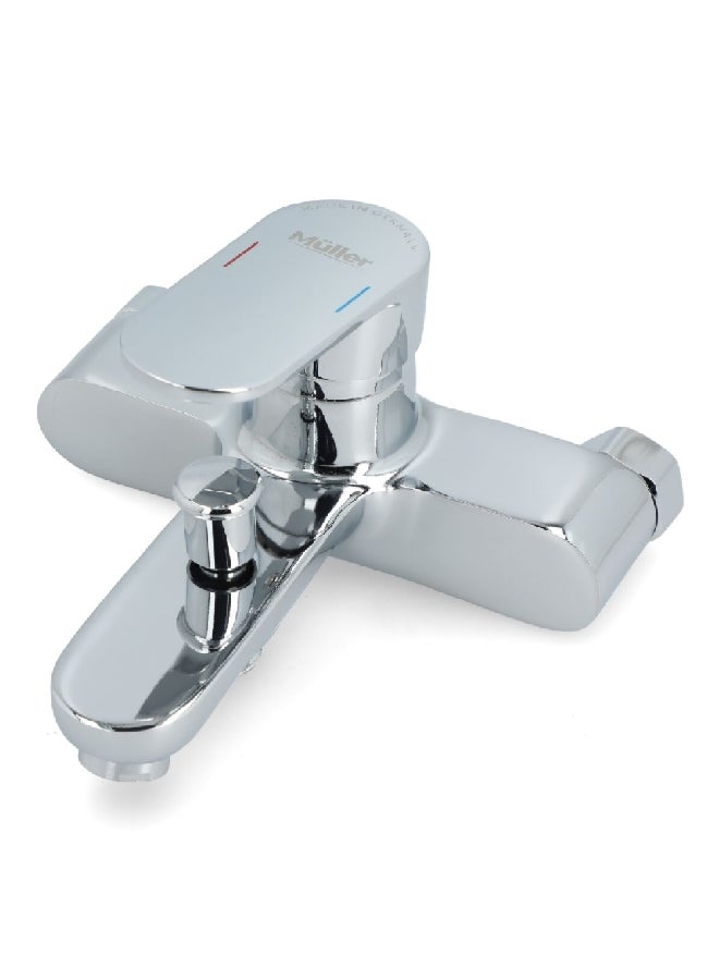 Muller Polo Elegant Design Wall Mount Bath Mixer Chrome 11 x 22 x 26 cm MU-8502 - Image 4
