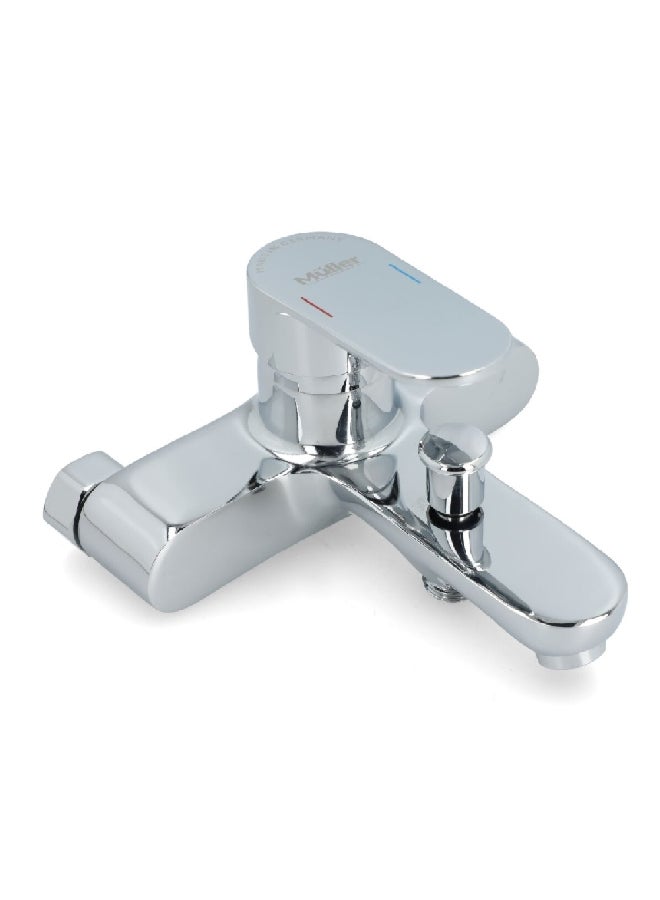 Muller Polo Elegant Design Wall Mount Bath Mixer Chrome 11 x 22 x 26 cm MU-8502 - Image 3