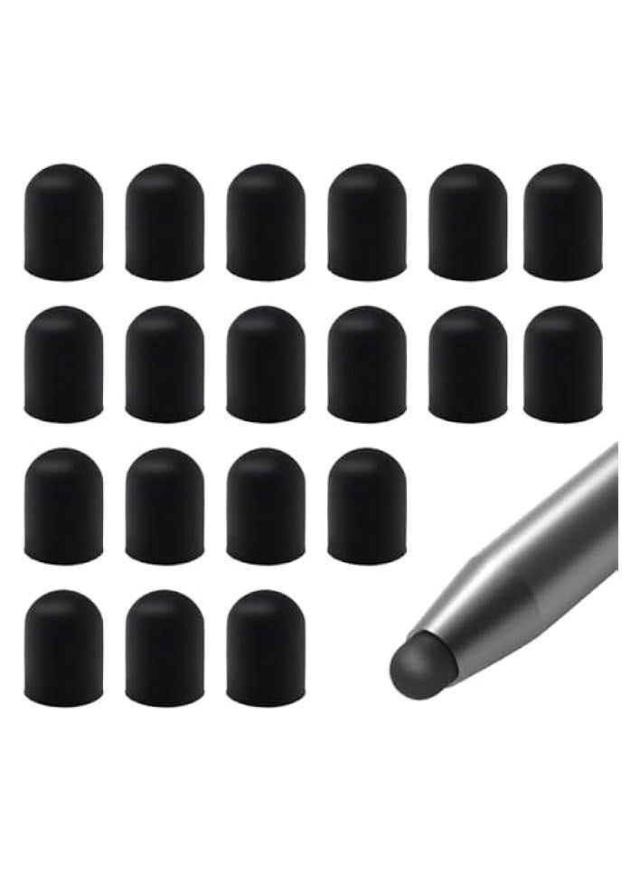 بروماس مجموعة من 20 قلمًا من مطاط السيليكون الفاخر لأقلام شاشة اللمس - مقاس 6 × 7 مم، ملاءمة عالمية، متانة وحساسية معززة للأجهزة اللوحية والهواتف الذكية والمزيد - Image 1