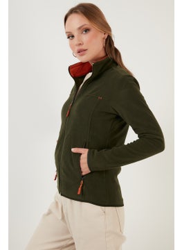 Lela High Collar Zipper Pocket Fleece Cardigan Women's Fleece 5907002  - Image 4