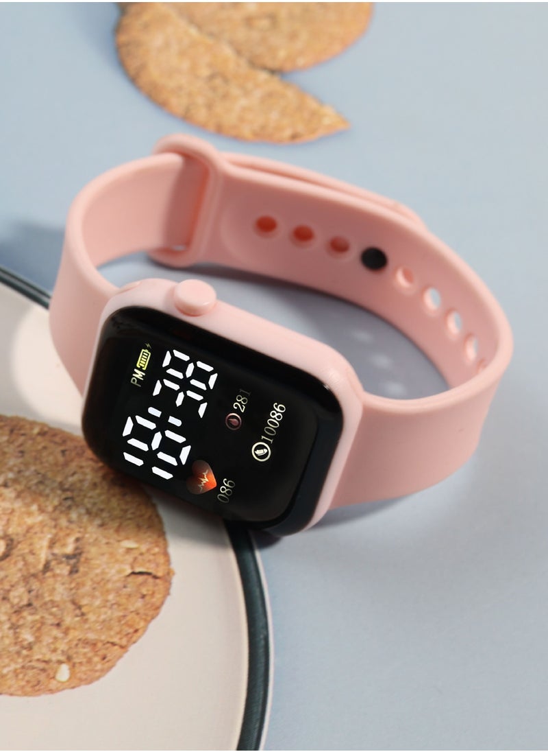 DTBG - 6 Pcs Kids' Square Water Resistant Silicone Digital Watch - Image 1