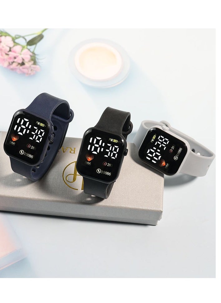DTBG - 6 Pcs Kids' Square Water Resistant Silicone Digital Watch - Image 1