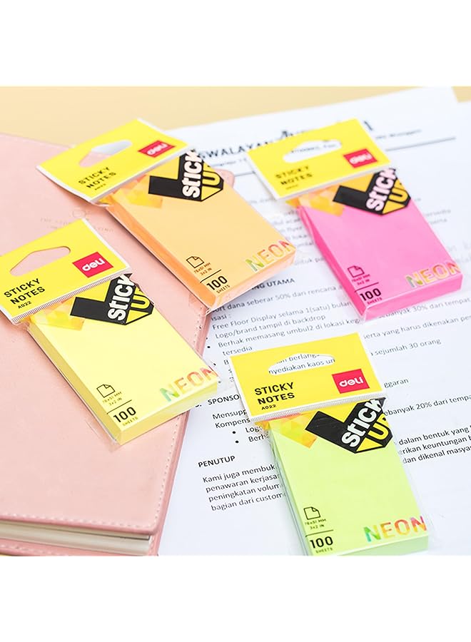 ديلي Ea02202 ملاحظات لاصقة 100 ورقة مقاس 76×51 مم متعددة الألوان - Image 2