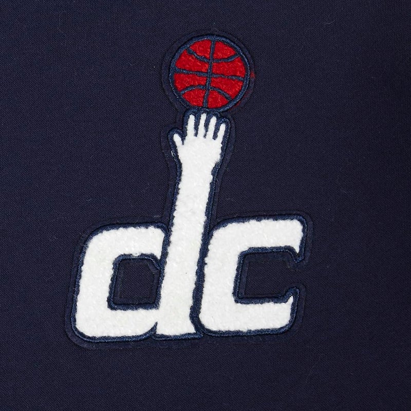 Pro Standard Big Boys NBA Washington Wizards Classic Chenille Pull Over Hoodie Midnight Navy M - Image 3